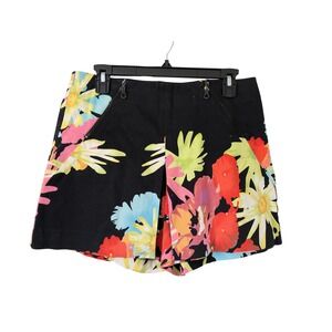 Cache Floral Skort Shorts  Size‎ 8 / 10? Black Floral